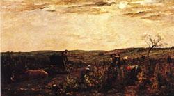 Charles-Francois Daubigny The Grape Harvest in Burgundy oil painting picture